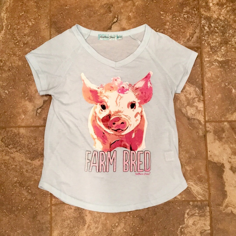 Southern Grace girls size 10-12 farm bred shirt